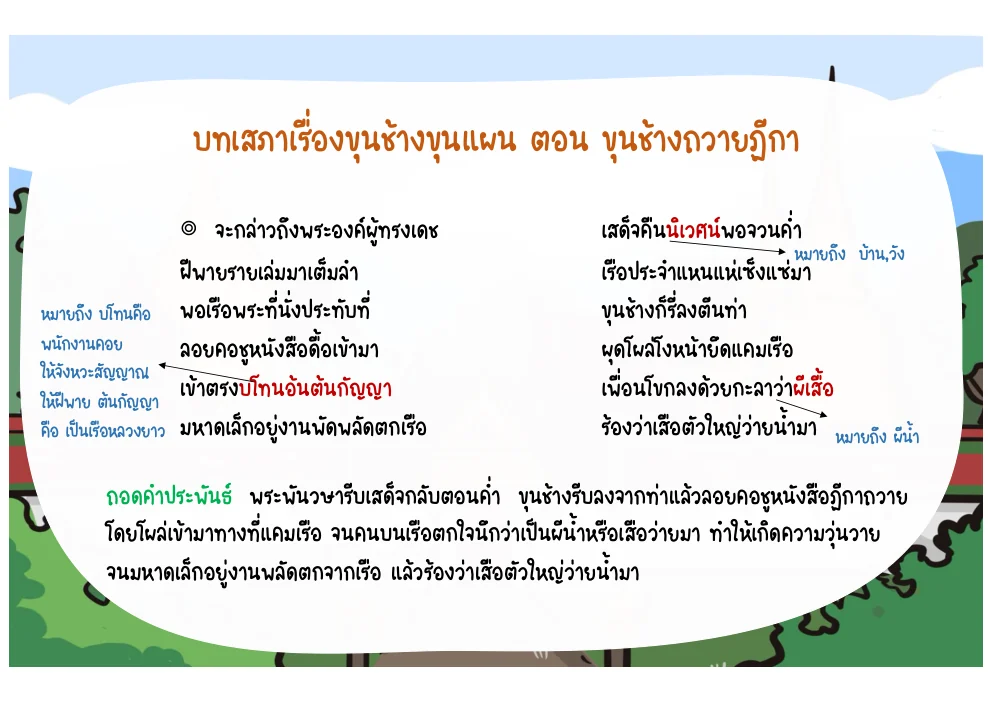 บทขุนช้างลอยคอชูหนังสือฎีกา